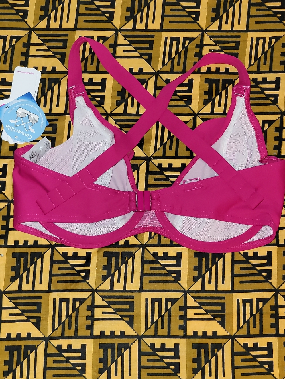 Freya Hot Pink Underwire Bikini Top with Tropical Floral Bikini Bottom - Picture 5 of 5
